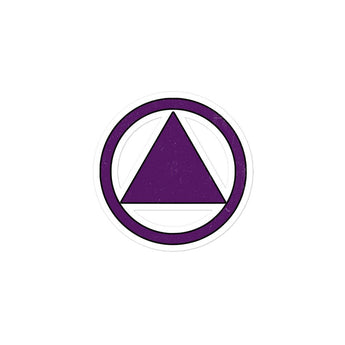 Purple Sobriety Symbol Vinyl Sticker - Durable Waterproof Decal - 3″×3″ | Sobervation
