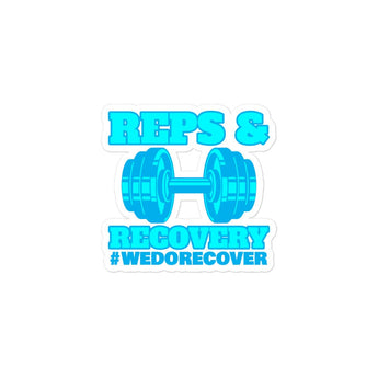 Reps & Recovery WeDoRecover Vinyl Sticker - Durable Waterproof Decal - 3″×3″ | Sobervation