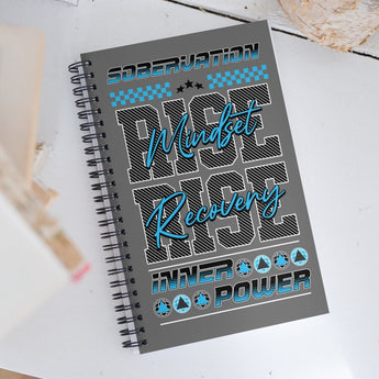 Rise Mindset – Inner Power Recovery Spiral Notebook - Default Title | Sobervation