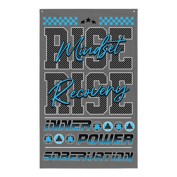 Rise Mindset Wall Flag – Recovery Room Decor | Inner Power Motivation - Default Title | Sobervation