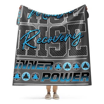 Rise Mindset Sherpa Blanket – 60"x80" Recovery Comfort | Inner Power - Default Title | Sobervation