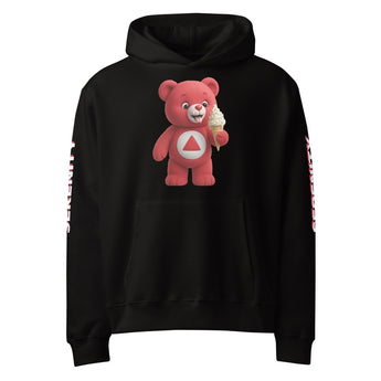 Ruby Red Serenity Cub Oversized Hoodie - Black / S | Sobervation