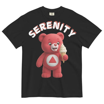Ruby the Serenity Cub Garment-Dyed Heavyweight Tee - Black / S | Sobervation