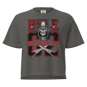 Rule 62 – Women’s Heavyweight Boxy Tee | Sober Humor With a Bite - Pepper / S | Sobervation