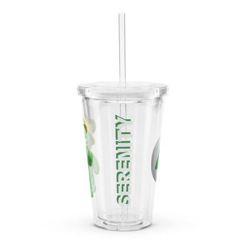 Sage Serenity Cub Clear Plastic Tumbler – 16 oz - Default Title | Sobervation