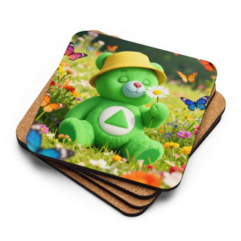 Sage the Serenity Cub Cork Coaster – Rest Easy, Stay Grounded - Default Title | Sobervation