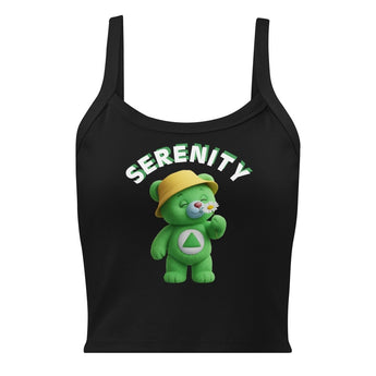 Sage the Serenity Cub Micro-Rib Tank - Solid Black Blend / XS | Sobervation