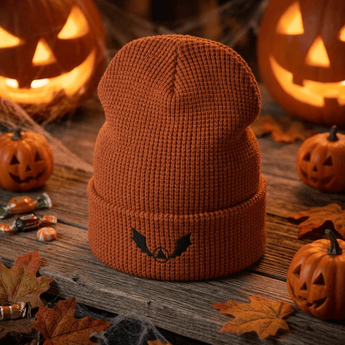 Scary Sober Night Waffle Beanie – Bat Recovery Emblem - Waffle Beanie - Sobervation