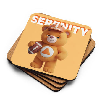 Serenity Cub – Bold Orange Cork-Back Coaster - Default Title | Sobervation
