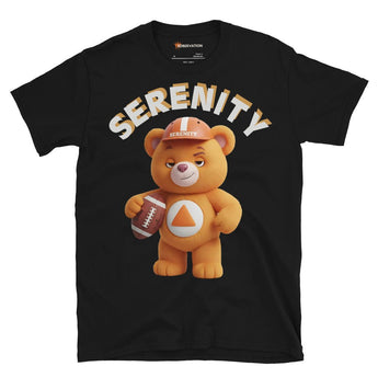 Serenity Cub Essential Tee – Orange Edition (Play to Win) - Black / S | Sobervation