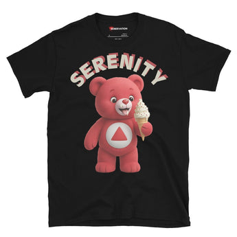 Serenity Cub Essential Tee – Red Edition (Scoop of Sanity) - Black / S | Sobervation