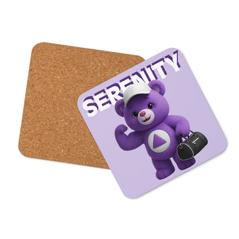 Serenity Cub – Strong Purple Cork-Back Coaster - Default Title | Sobervation