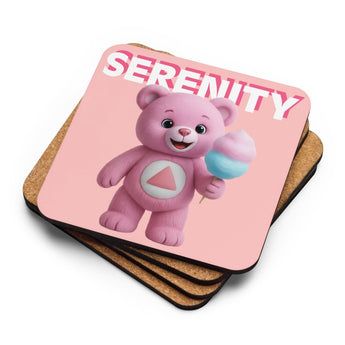 Serenity Cub – Sweet Pink Cork-Back Coaster - Default Title | Sobervation