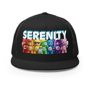 Serenity Cub Trucker Cap – Full Color Cub Lineup - Black | Sobervation