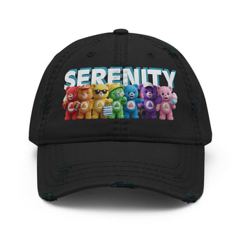 Serenity Dad Hat – Distressed Edition (Full Color Cubs) - Black | Sobervation