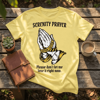 Serenity Prayer Sobriety T-Shirt | Sober Translations Recovery Tee - S Graphic Print T Shirt - Sobervation