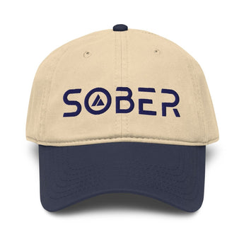 Sober 3D Puff Embroidered Garment-Washed Baseball Cap - Default Title | Sobervation