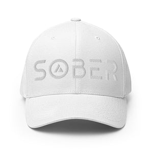 Sober 3D Puff Embroidered Structured Twill Cap - White / S/M | Sobervation