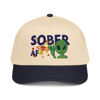 Sober AF Alien | Embroidered 5 Panel Baseball Cap - Default Title | Sobervation