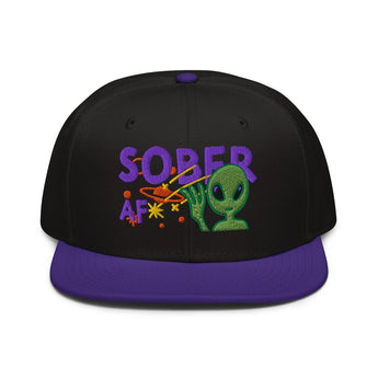 Sober AF Alien | Embroidered Snapback Hat - Default Title | Sobervation