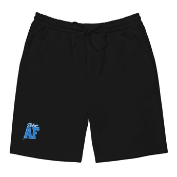 SOBER AF Embroidered Men's Fleece Shorts – Collegiate Style Comfort - Black / S | Sobervation