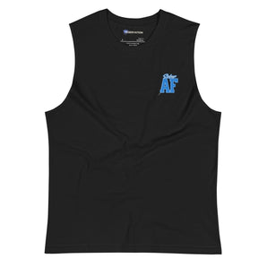 SOBER AF Embroidered Muscle Shirt | Unisex Tank - Black / S | Sobervation
