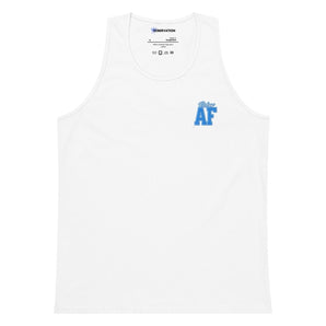 SOBER AF Embroidered Tank Top | Men's Premium - White / S | Sobervation