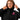 SOBER AF Embroidered Women's Relaxed Hoodie – Pink Collegiate Design - Black / XS | Sobervation