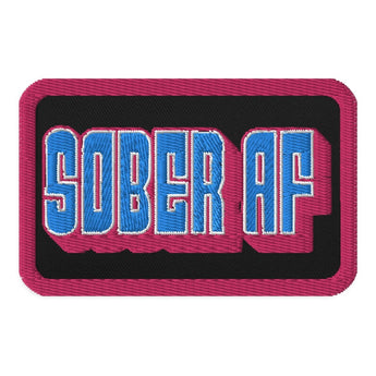 SOBER AF Embroidered Patch - Iron-On Sew-On Pin - Default Title | Sobervation