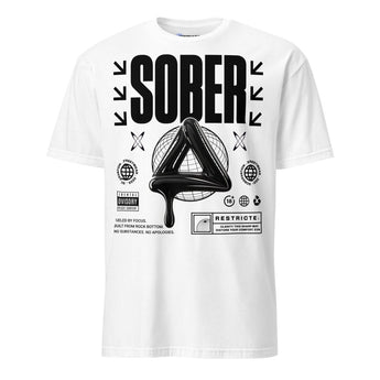 SOBER Black Label Essential Tee – Bold Recovery Streetwear - S | Sobervation