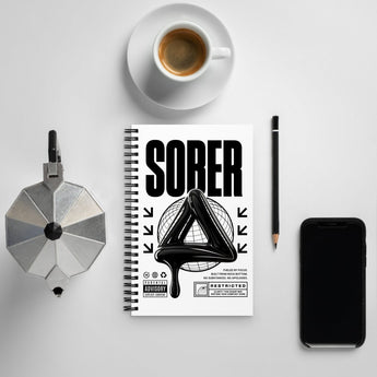 SOBER Black Label Spiral Notebook – Melting Symbol Recovery Journal - Default Title | Sobervation