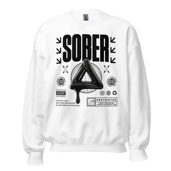 SOBER Black Label Crewneck Sweatshirt – Melting Symbol Streetwear - S | Sobervation