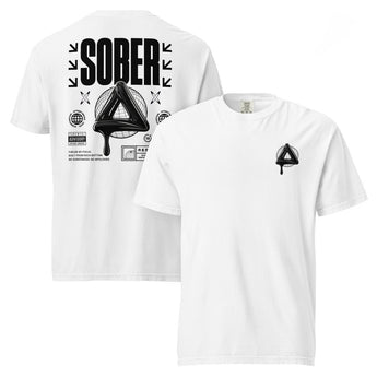 SOBER Black Label Comfort Colors Tee – Melting Symbol Streetwear - S | Sobervation