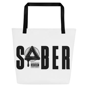 SOBER Black Label Large Tote – Melting Symbol Streetwear - Default Title | Sobervation