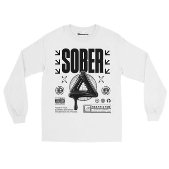 SOBER Black Label Long Sleeve Tee – Melting Symbol Streetwear - S | Sobervation