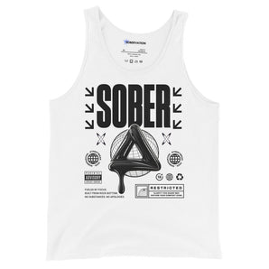 SOBER Black Label Unisex Jersey Tank – Melting Symbol Streetwear - XS | Sobervation