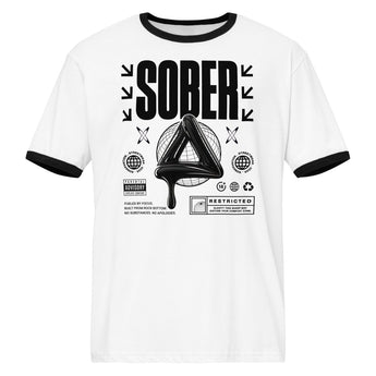SOBER Black Label Ringer Tee – Melting Symbol Streetwear - S | Sobervation