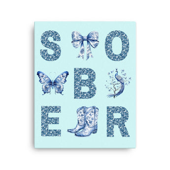 SOBER – Blue Chinoiserie Canvas Print - Default Title | Sobervation