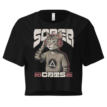 Sober Cats 25 – Women’s Crop Top - XS | Sobervation