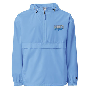 Sober Champion Embroidered Champion Packable Jacket - Light Blue / S | Sobervation