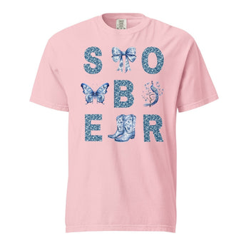 SOBER – Chinoiserie-Inspired Heavyweight Unisex T-Shirt - Blossom / S | Sobervation