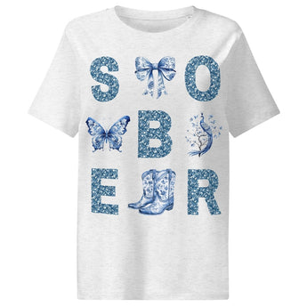 SOBER – Chinoiserie Organic Women’s T-Shirt - Cool Heather Grey / S | Sobervation