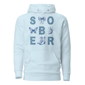 SOBER – Chinoiserie Premium Hoodie - Sky Blue / S | Sobervation