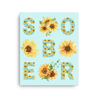 SOBER – Chinoiserie Sunflower Canvas Print - Default Title | Sobervation