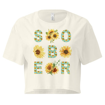 SOBER – Chinoiserie Sunflower Crop Top - XS | Sobervation