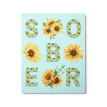 SOBER – Chinoiserie Sunflower Metal Wall Art (16x20) - Default Title | Sobervation