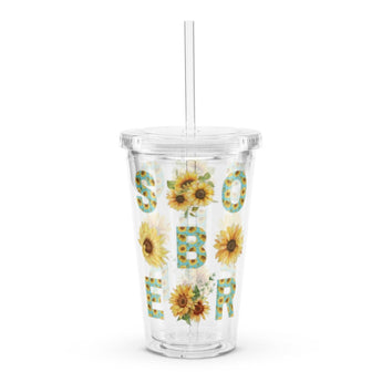 SOBER – Chinoiserie Sunflower Tumbler (16 oz) - Default Title | Sobervation