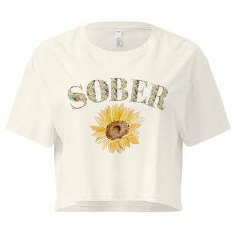 SOBER – Chinoiserie Sunflower Women’s Crop Top - XS | Sobervation