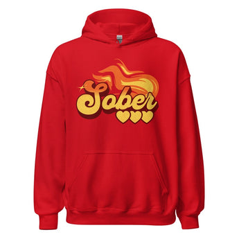 Sober Hotties Unisex Hoodie – Warmth with a Spark - Red / S | Sobervation