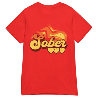 Sober Hotties Women’s Essential Tee – Radiant Recovery Energy - Red / S | Sobervation